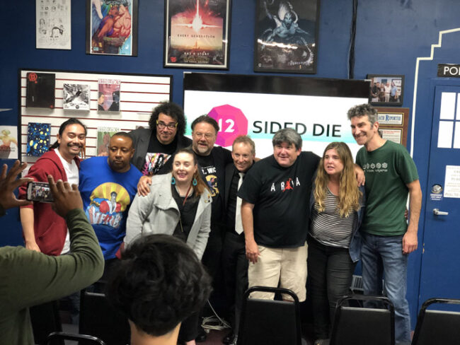 L-R: Mitch Narito, Timothy D. Harris, Michael Teoli, Ryan Leigh Seaton, Adam Marcus, Curtis Fortier, Christopher, Gehrman, Alison Reeves, Eric Vesbit