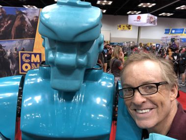 Blue Rock 'em Sock 'em Robot and Curtis Fortier