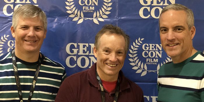Gen Con 2019 – L-R: Ryan Fortier, Curtis Fortier, Kevin Fortier Gen Con 2019 - L-R: Ryan Fortier, Curtis Fortier, Kevin Fortier